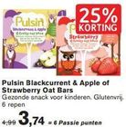 pulsin blackcurrent en apple of strawberry oat bars