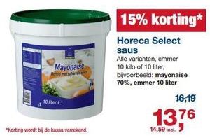 horeca select saus