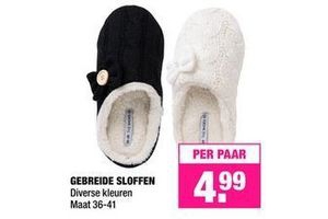 gebreide sloffen