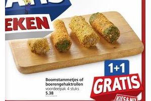 boomstammetjes of boerengehaktrollen