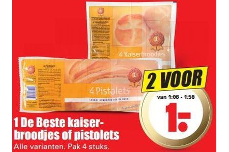 1 de beste kaiserbroodjes of pistolets