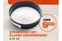 springvorm met glazen serveerbodem