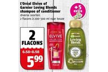 l oreal elvive of garnier loving blends shampoo of conditioner