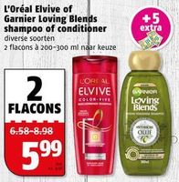 l oreal elvive of garnier loving blends shampoo of conditioner