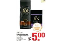 alle l or espressobonen of espressocups