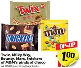 twix milky way bounty mars snickers of m en m s pinda of choco