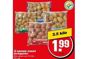 nieuwe oogst aardappelen