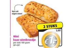 mini kaas uienbroodje