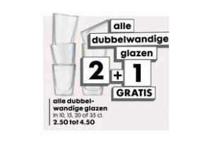 alle dubbelwandige glazen