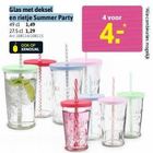 glas met deksel en rietje summer party