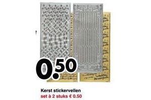 kerst stickervellen