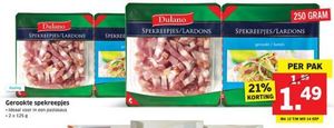 gerookte spekreepjes