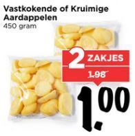 vastkokende of kruimige aardappelen