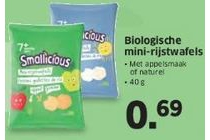 biologische mini rijstwafels