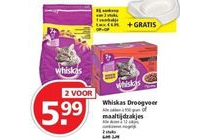 whiskas droogvoer of maaltijdzakjes