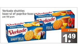 verkade shuttles kaas ui of paprika kaas