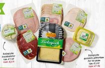 20 korting op alle biologische kaas en vleeswaren