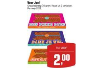 voor jou chocoladereep