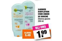 garnier bodylotion voor onder de douche