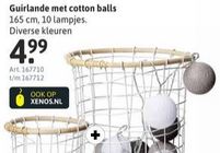 guirlande met cotton balls