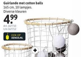guirlande met cotton balls