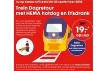 trein dagretour met hema hotdog en frisdrank