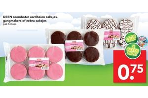 deen roomboter aardbeien cakejes gangmakers of zebra cakejes