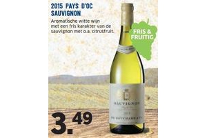 2015 pays d oc sauvignon