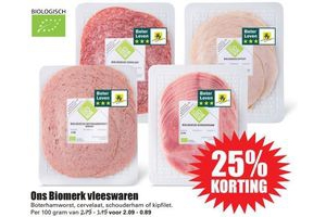 ons biomerk vleeswaren