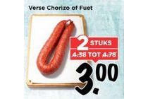 verse chorizo of fuet