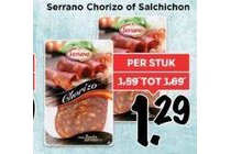 serrano chorizo of salchichon