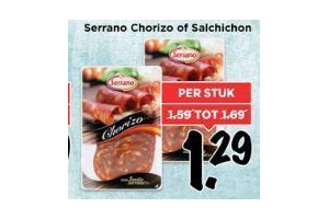 serrano chorizo of salchichon