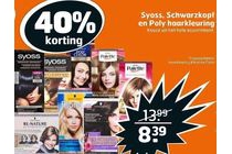 syoss schwarzkopf en poly haarkleuring