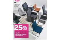 25 korting op alle eetkamerstoelen en fauteuils