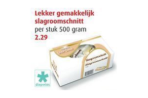 lekker gemakkelijk slagroomschnitt