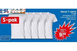 heren t shirts 5 pak