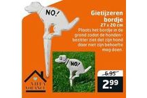 gietijzeren bordje