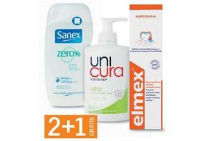 ah unicura sanex en elmex producten