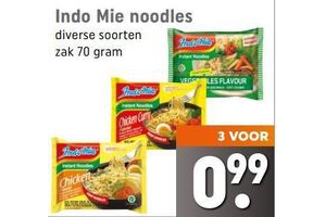 diverse soorten indo mie noodles