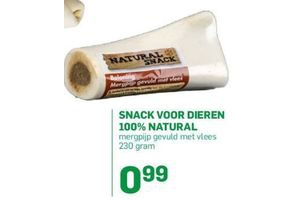 snack voor dieren 100 natural