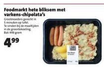 foodmarkt hete bliksem met varkens chipolata s