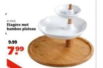 etagere met bamboe plateau