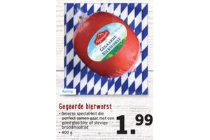 gegaarde bierworst