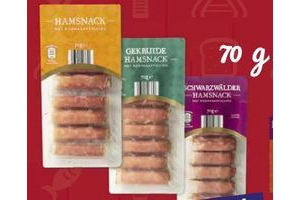 hamsnack met roomkaas