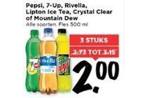 pepsi 7 up rivella lipton crystal clear mountain dew