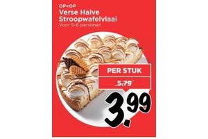 verse halve stroopwafelvlaai