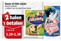 bonzo of felix snacks