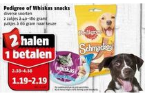 pedigree of whiskas snacks