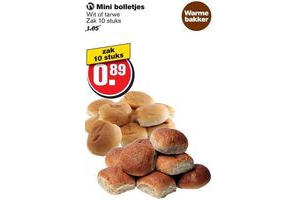 mini bolletjes wit of tarwe