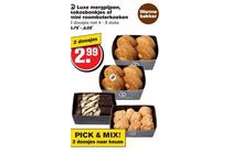 luxe mergpijpen kokosbonkjes of mini roomboterkoeken
